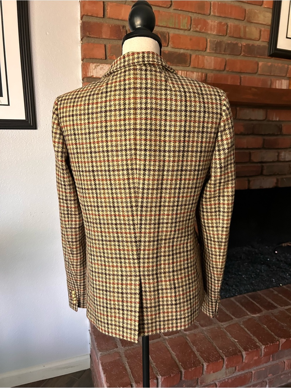 J. Crew Regent Blazer Houndstooth Plaid in Green Coral Multi Sz 6 - Picture 7 of 10